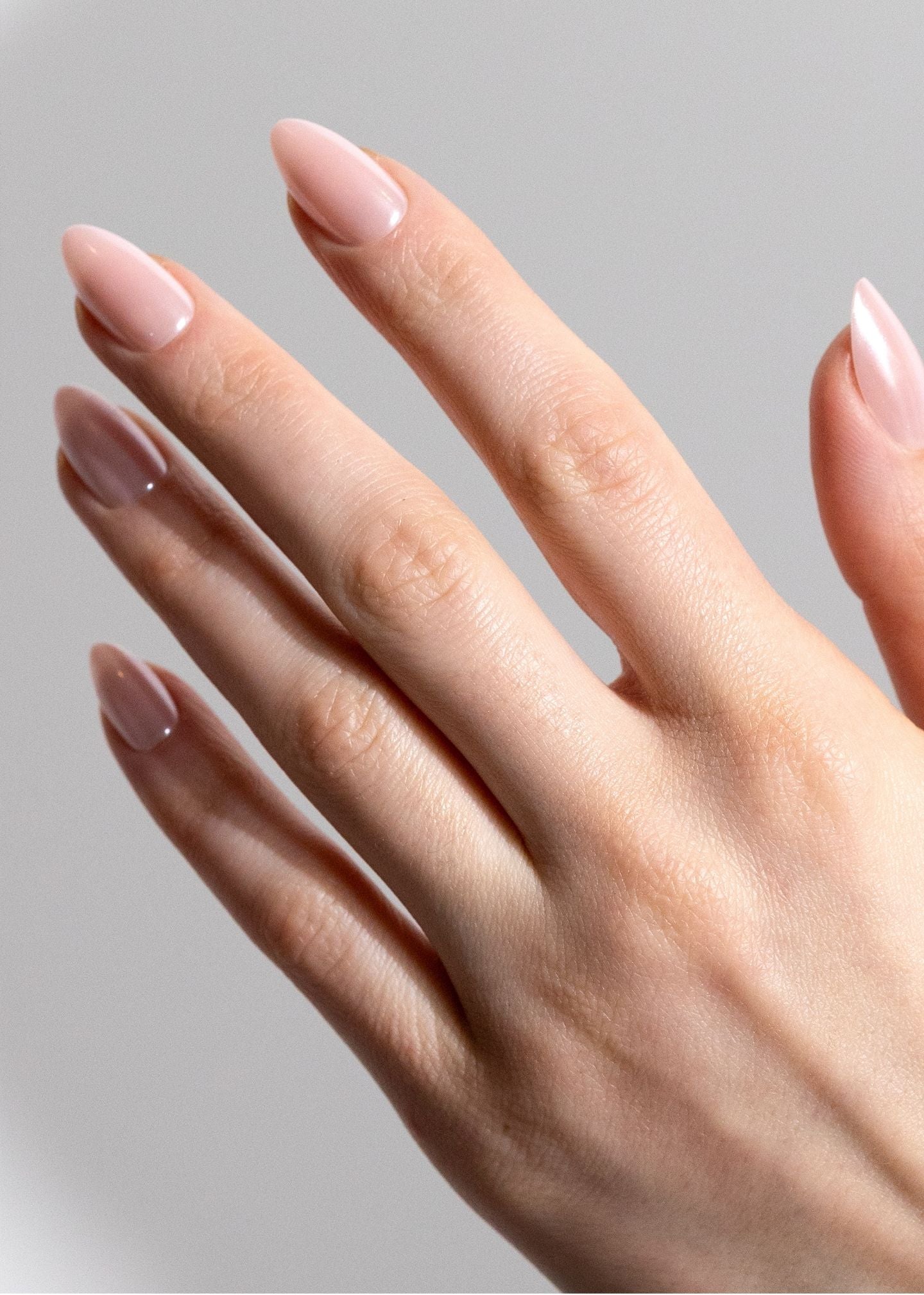 Glazed Donut, Medium Almond, worn on the hand