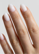 Coconut Milk, Short Almond, worn on the hand