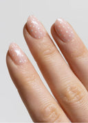 Glazed Polka, Short Almond, worn on the hand
