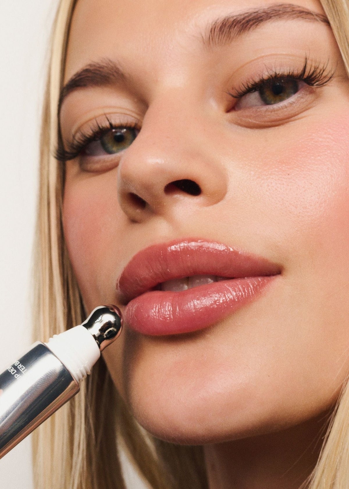 Lip Dew Butter Balm - Clear, on the lips